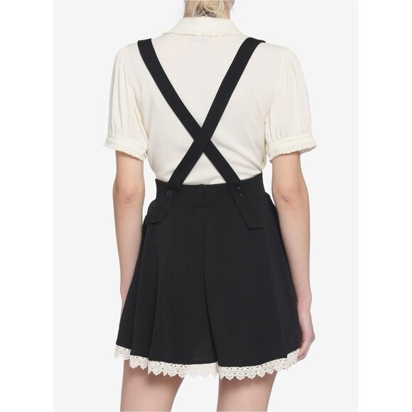Midnight Hour Mushroom Patch Suspender Skirt Hot Topic XL Gothic Grunge NWT - Picture 3 of 10